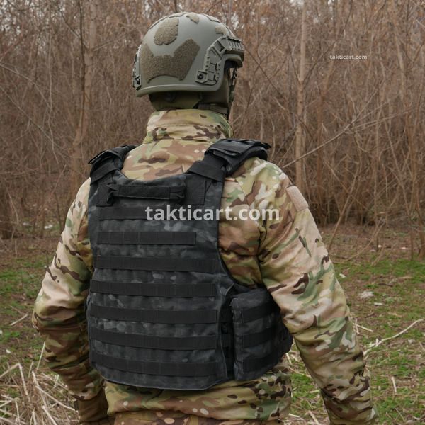 Бронежилет Militex Modular X-1 (Збільшена площа захисту) Black Multicam (без підсумків) 3778 фото