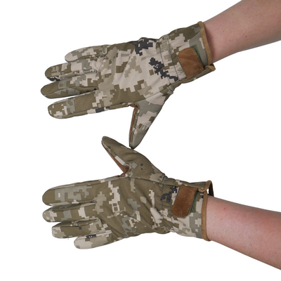 Тактичні зимові рукавиці Softshell піксель 995 фото