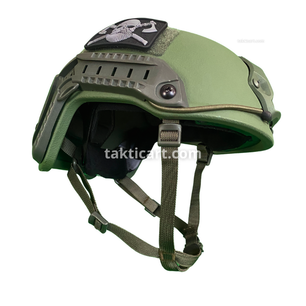 Каска шолом FAST Helmet Green Army KEVLAR рівень захисту - NIJ IIIA 67035 фото