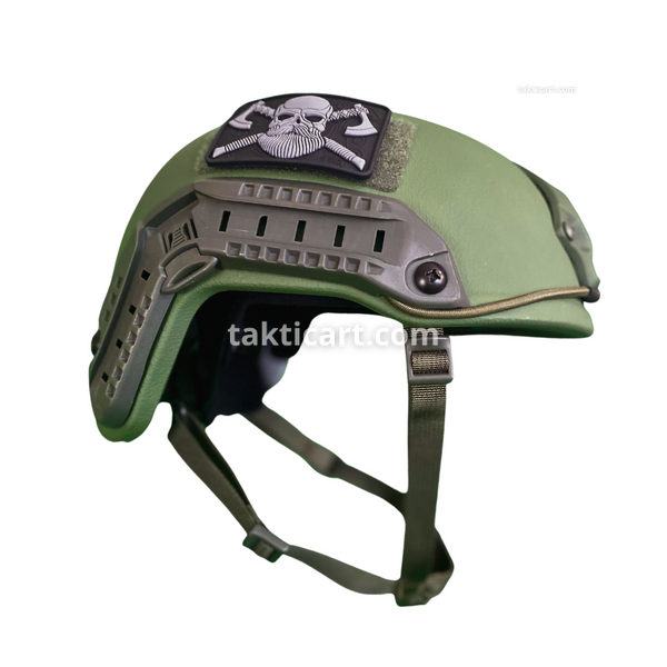 Каска шолом FAST Helmet Green Army KEVLAR рівень захисту - NIJ IIIA 67035 фото