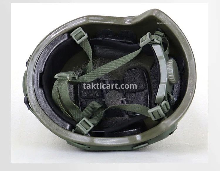 Каска шолом FAST Helmet Green Army KEVLAR рівень захисту - NIJ IIIA 67035 фото