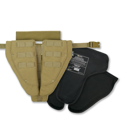 Захист паху (напашник) потрійний з балістичним пакетом 1 клас захисту Militex Coyote 3800 фото