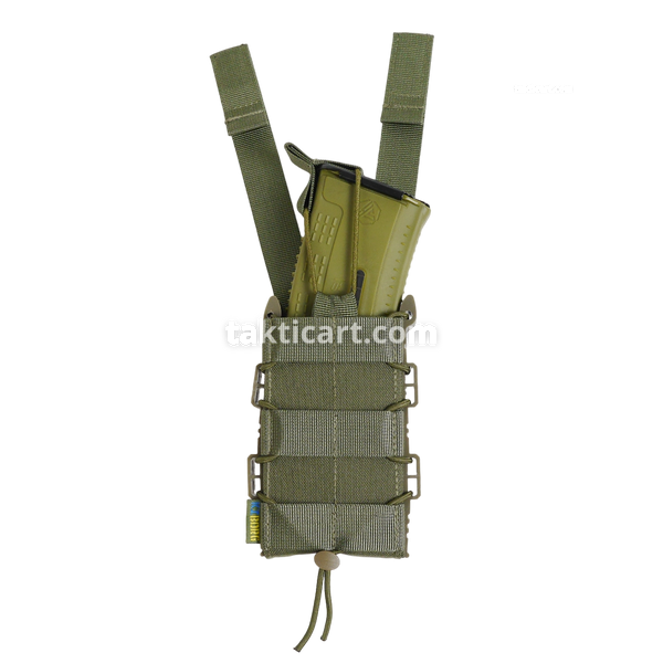 Жорсткий посилений тактичний підсумок GU Single Mag Pouch Khaki 1539 фото